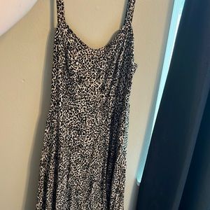 cheeta print straight cami dress